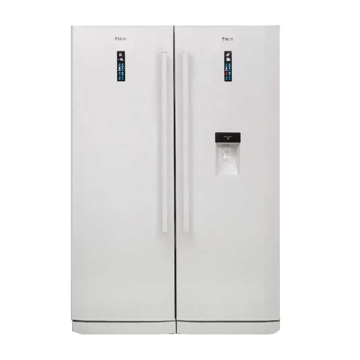 isun-twin-w-sharifistore یخچال فریزر دوقلو آیسان مدل IRF-313 رنگ سفید - تصویر 1