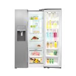ساید بای ساید اسنوا مدل ARS۳Di-M200-S سری فرنیا 32فوت سه درب هوشمند رنگ استیل - تصویر 2