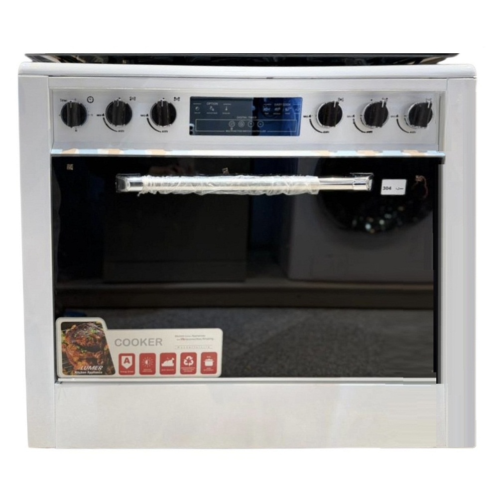 lumer-304w-sharifistore اجاق گاز طرح فر لومر مدل 304 رنگ سفید رویه لعاب - تصویر 1