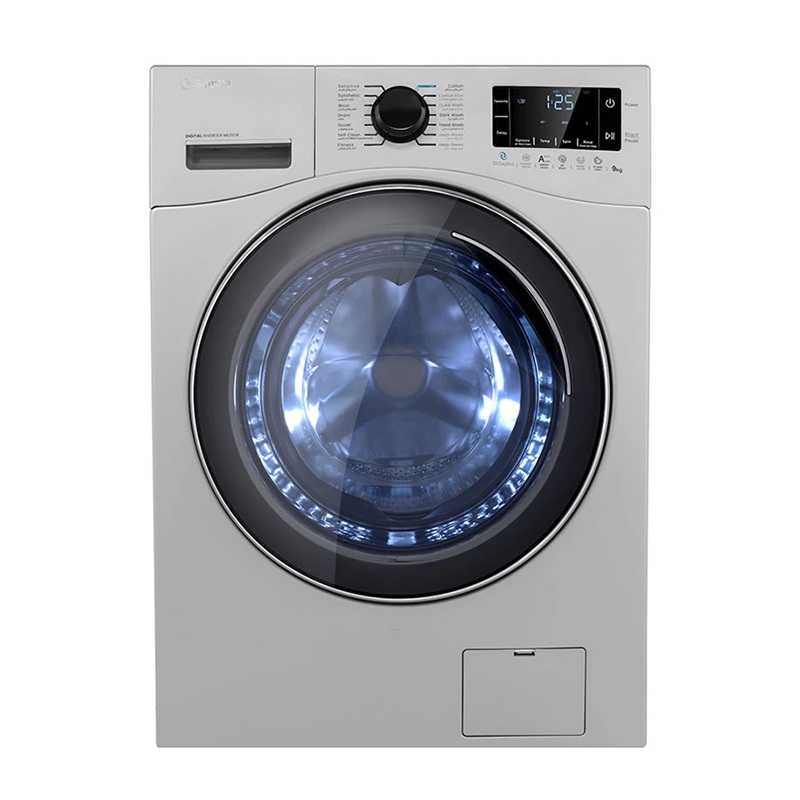 SNOWA-swm-e92s-SHARIFISTORE ماشین لباسشویی اسنوا 9 کیلویی مدل SWM-E92S سری آبان رنگ سیلور - تصویر 1