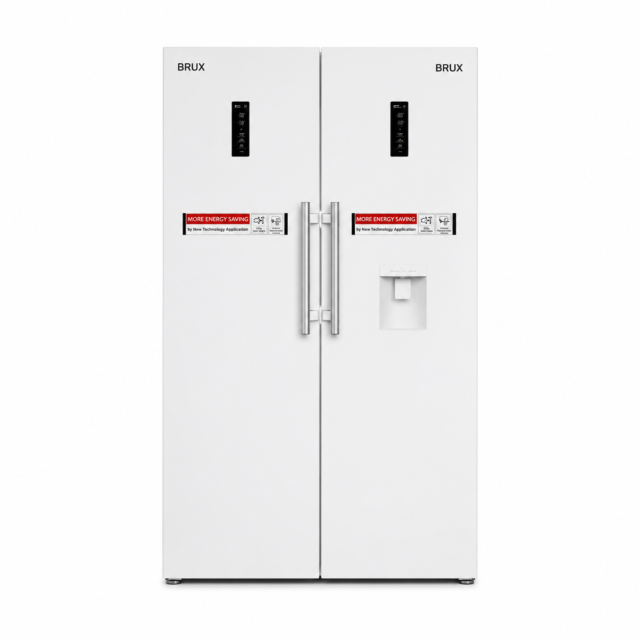 BRUX-60116012W-SHARIFISTORE یخچال فریزر دوقلو بروکس 40فوت مدل RN6012-RF6011 رنگ سفید - تصویر 1