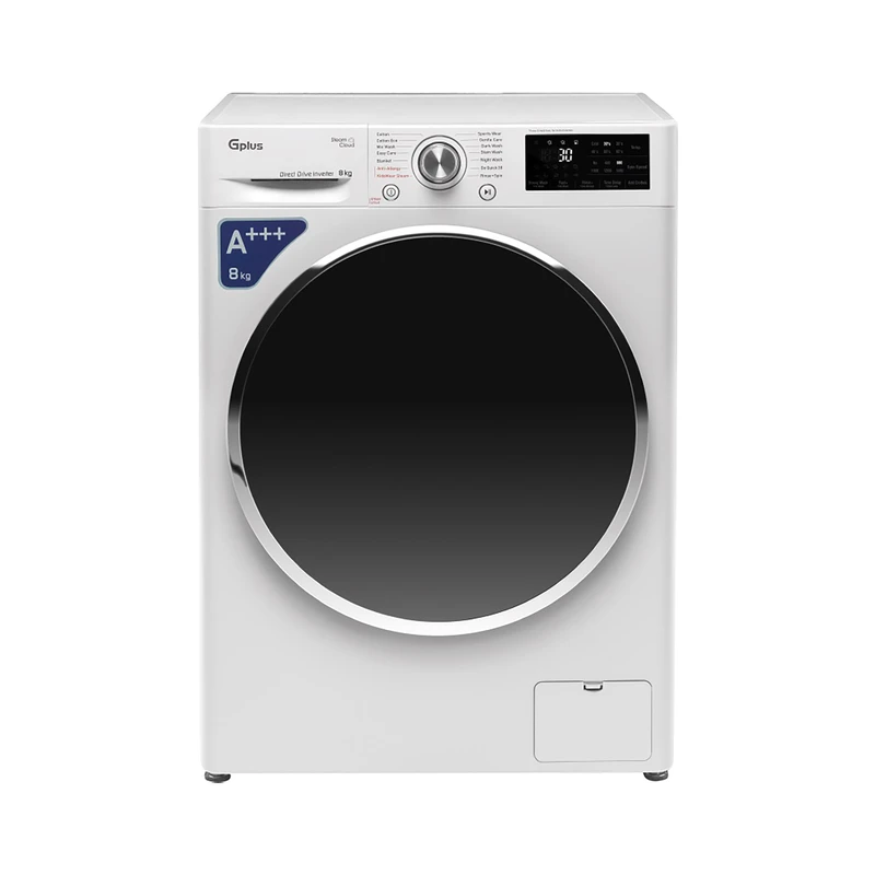 GPLUS-GWM-R808W-SHARIFISTORE ماشین لباسشویی جی پلاس 8 کیلویی مدل GWM-R808W رنگ سفید - تصویر 1